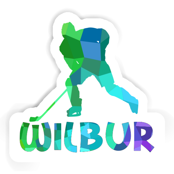 Sticker Hockey Player Wilbur Laptop Image
