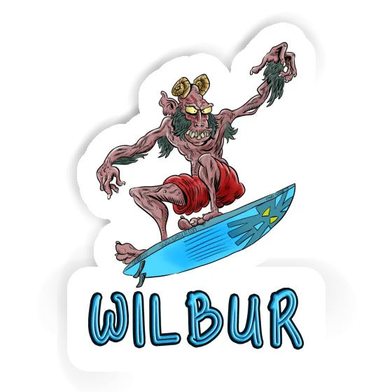 Wilbur Sticker Surfer Laptop Image