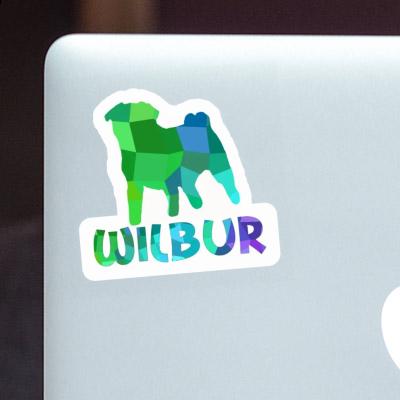 Wilbur Sticker Pug Notebook Wilbur Sticker Pug Gift package Image