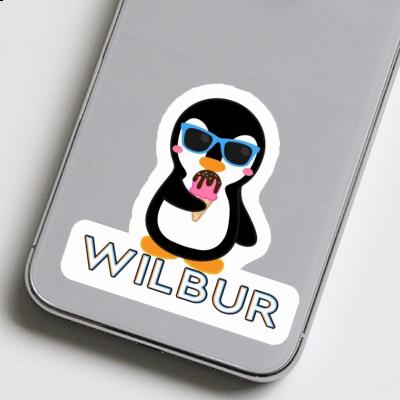 Sticker Wilbur Eis-Pinguin Notebook Image