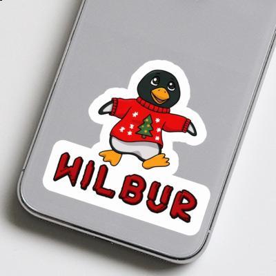 Wilbur Autocollant Pingouin de Noël Notebook Image