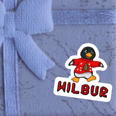 Wilbur Autocollant Pingouin de Noël Laptop Image