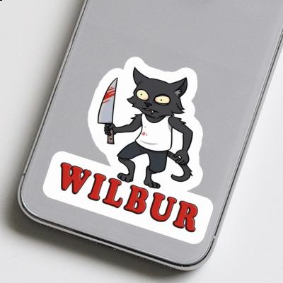 Wilbur Autocollant Chat psychopathe Laptop Wilbur Autocollant Chat psychopathe Laptop Image