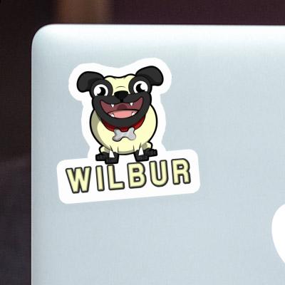 Pug Sticker Wilbur Laptop Image