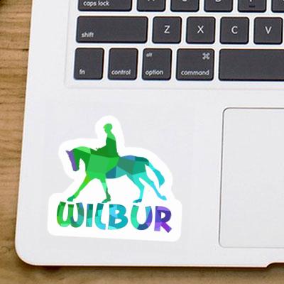 Wilbur Sticker Horse Rider Laptop Image