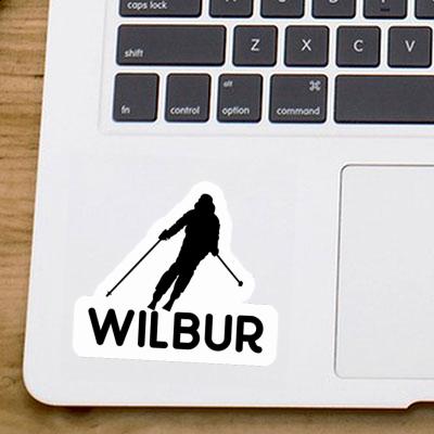 Wilbur Autocollant Skieuse Laptop Image