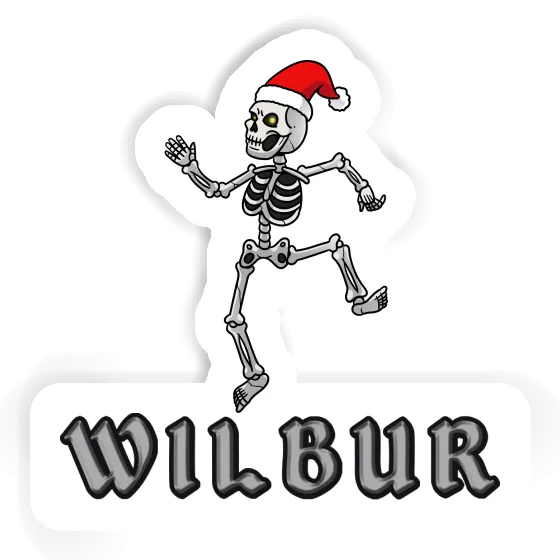 Wilbur Sticker Weihnachts-Skelett Notebook Image