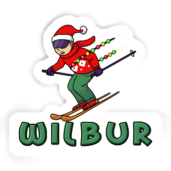 Wilbur Sticker Christmas Skier Notebook Wilbur Sticker Christmas Skier Gift package Image