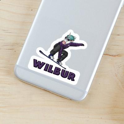 Snowboarder Sticker Wilbur Image