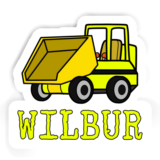 Wilbur Sticker Front Tipper Laptop Image
